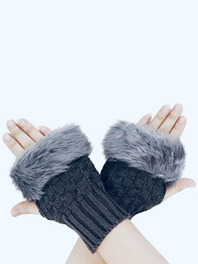 Wool Fingerless Gloves for Women