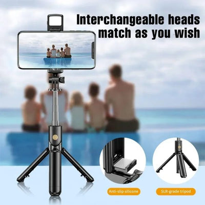 Selfie Stick With Tripod | Bluetooth | Foldable Selfie Rod | Remote Control