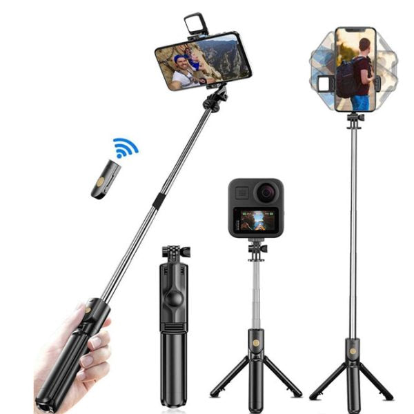 Selfie Stick With Tripod | Bluetooth | Foldable Selfie Rod | Remote Control