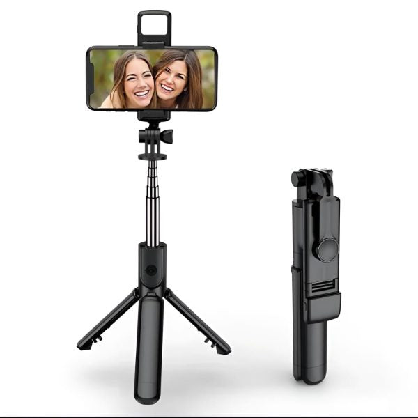 Selfie Stick With Tripod | Bluetooth | Foldable Selfie Rod | Remote Control