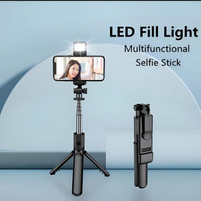 Selfie Stick With Tripod | Bluetooth | Foldable Selfie Rod | Remote Control